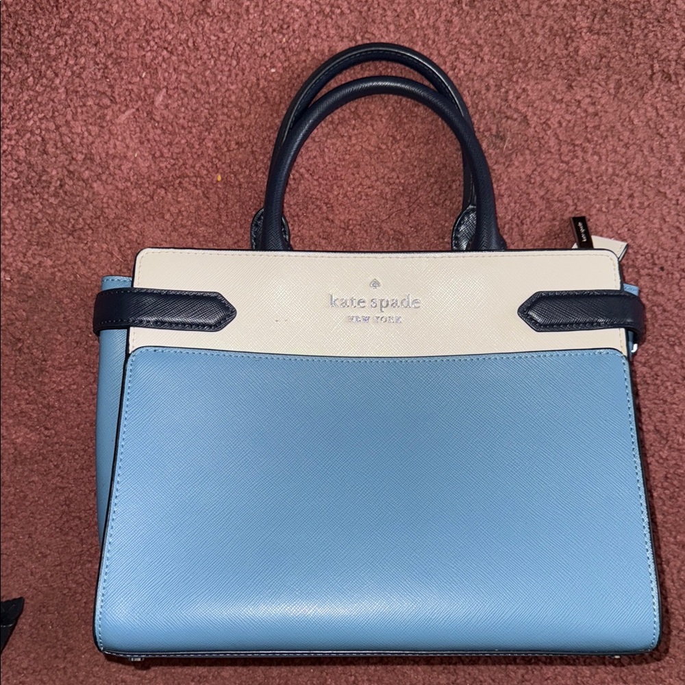 Kate Spade Two-Tone Blue and White Satchel